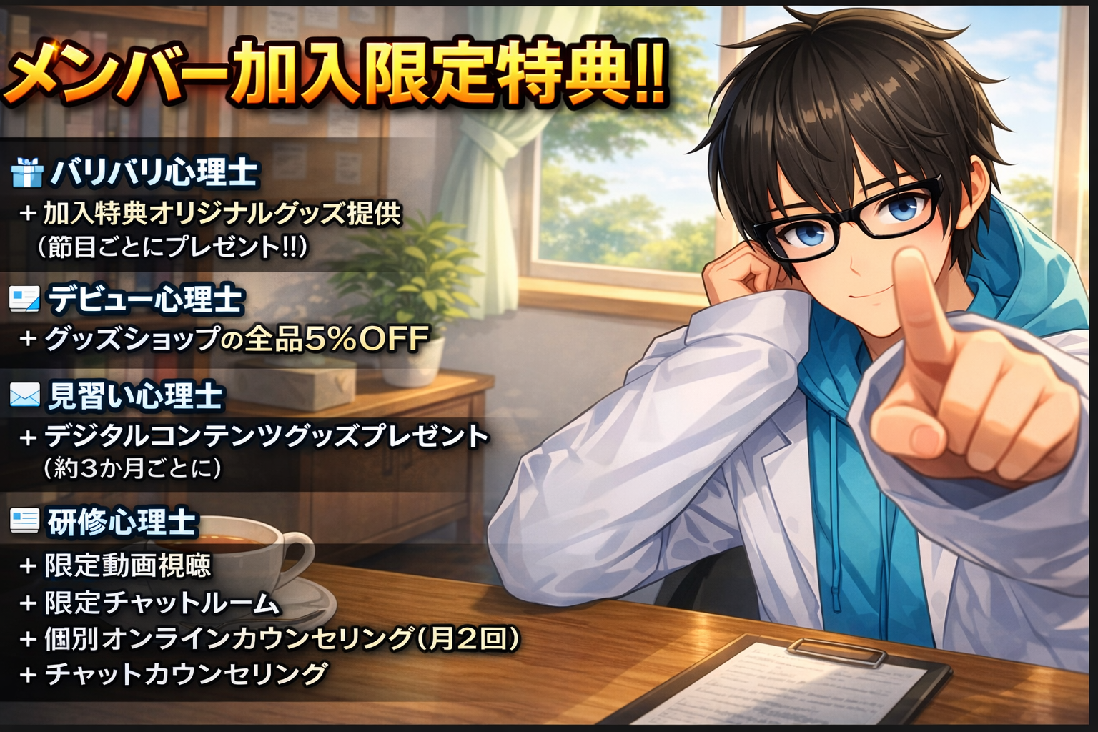 メンバー加入限定特典の紹介